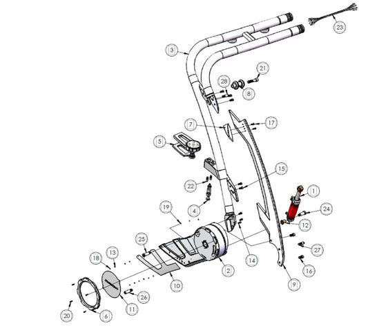 ZFT7 Starboard Tower Hydraulic Leg 582329BK